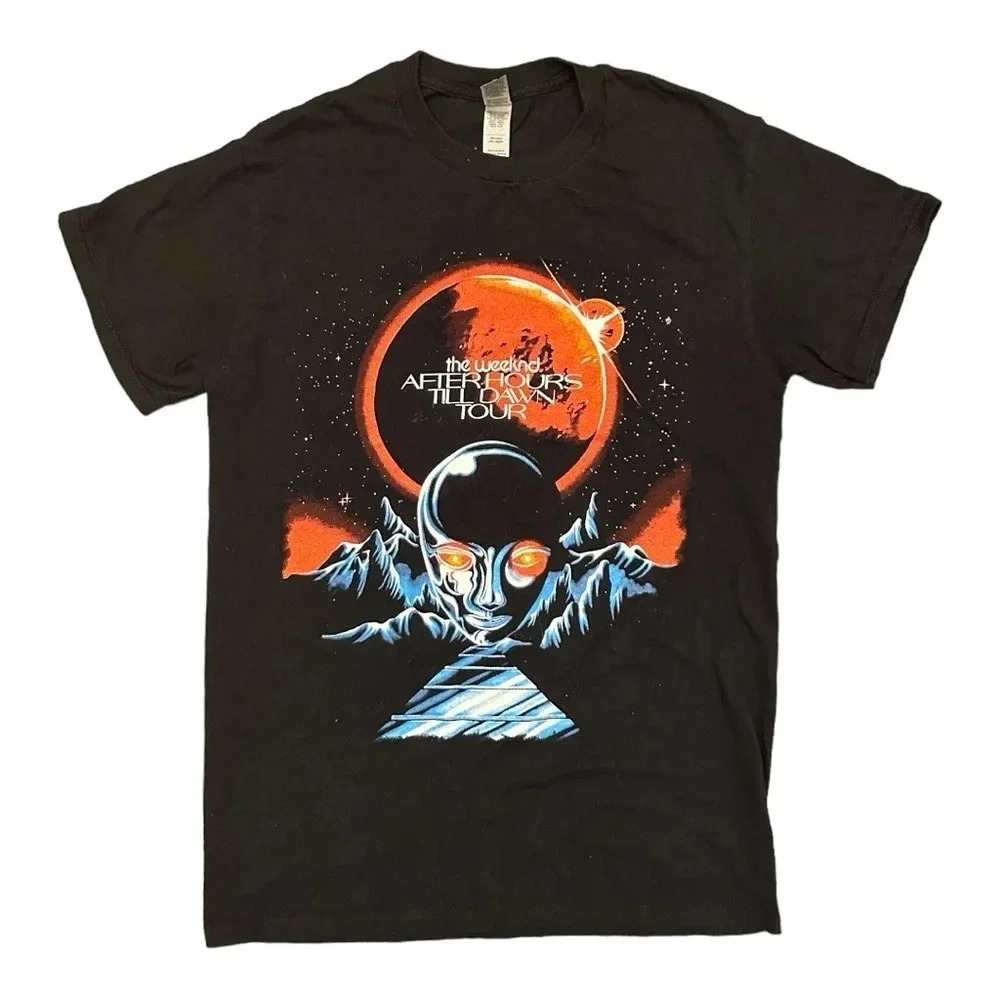 the weeknd after hours till dawn tour 2022 classic black graphics t-shirt